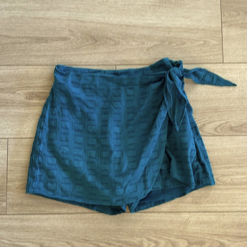 Anthropologie Elevenses teal skort shorts skirt
